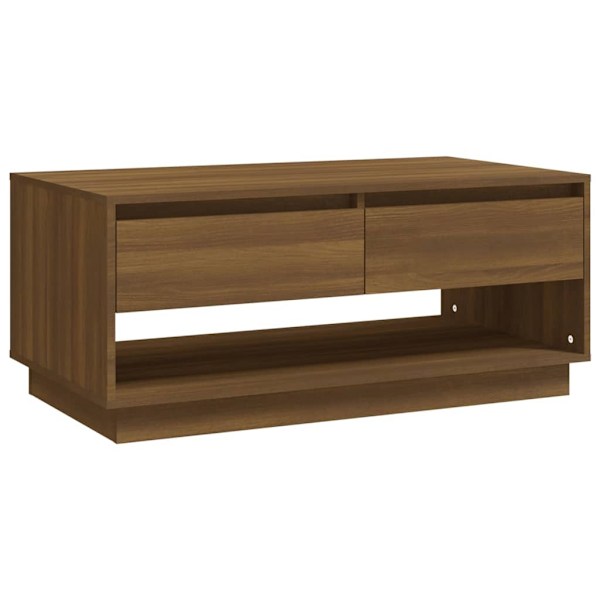 vidaXL Soffbord brun ek 102,5x55x44 cm konstruerat trä Brun