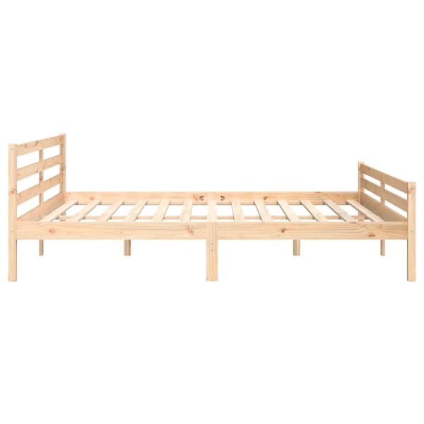 vidaXL Sängram utan madrass massivt trä 200x200cm Brun