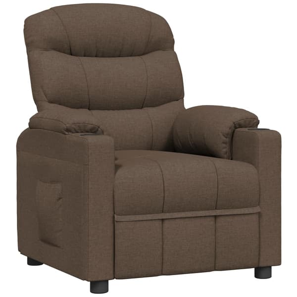 vidaXL Reclinerfåtölj brun tyg Brun
