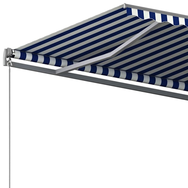 vidaXL Fristående markis automatisk 400x300cm blå/vit Blå