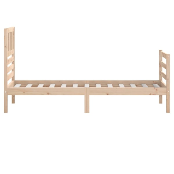 vidaXL Sängram massivt trä 100x200 cm Brun