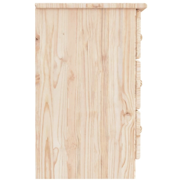 vidaXL Sängbord ALTA 41x35x55,5 cm massiv furu Brun