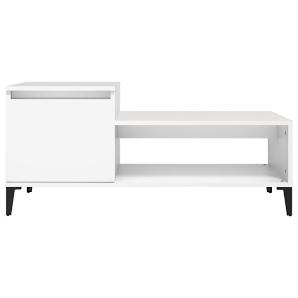 vidaXL Soffbord vit 100x50x45 cm konstruerat trä Vit