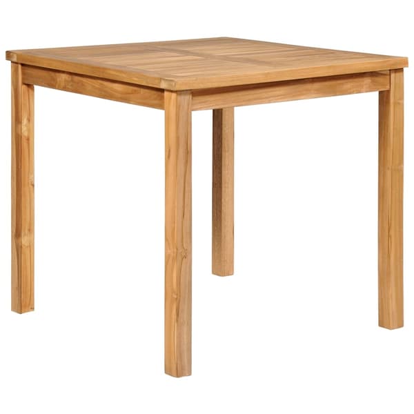 vidaXL 3-delad trädgårdsmatgrupp 80x80 cm massiv teak Brun