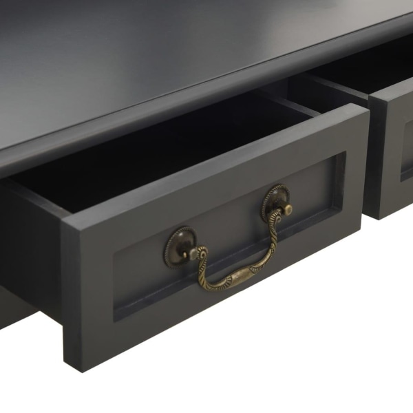 vidaXL Sminkbord med pall grå 80x69x141 cm paulowniaträ grå