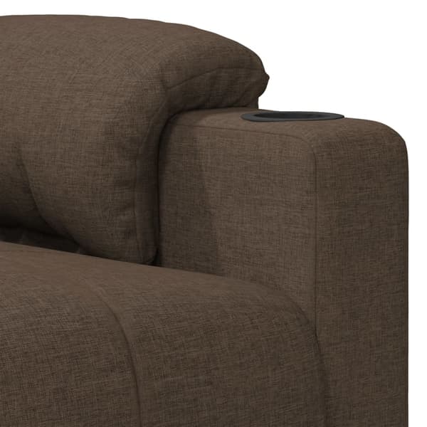 vidaXL Massagefåtölj brun tyg Brun