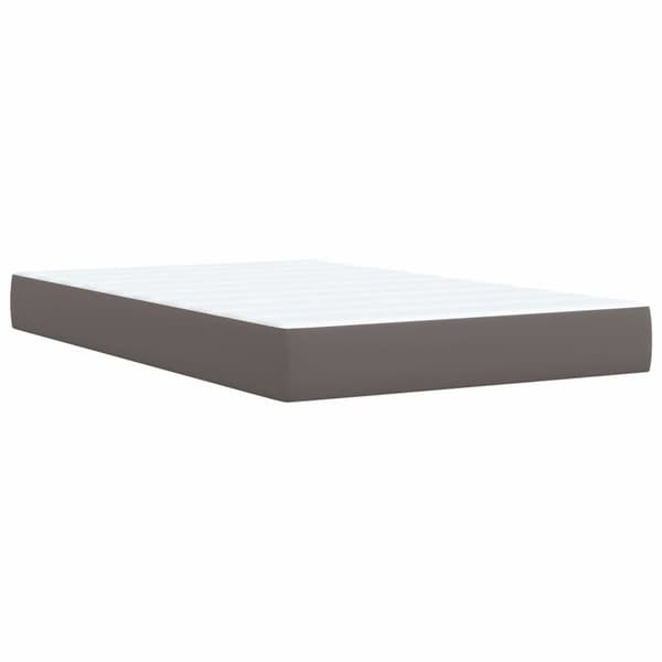vidaXL Ramsäng med madrass grå 120x200 cm konstläder Grå