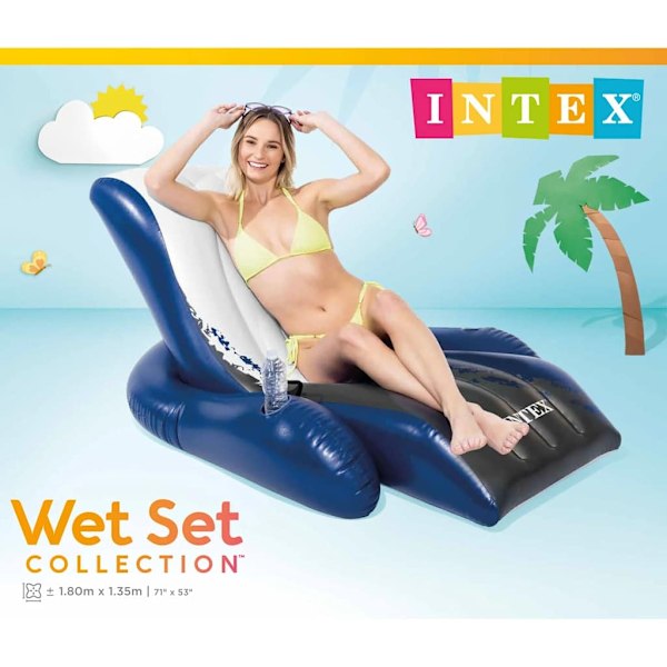INTEX Flytande solsäng 180 x 135 cm 58868EU multifärg