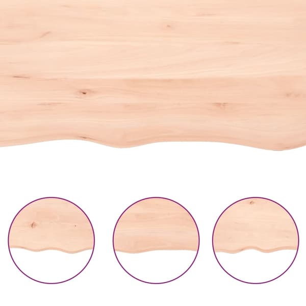 vidaXL Hyllplan 80x30x(2-6) cm obehandlad massiv ek Brun