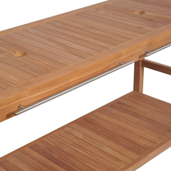 vidaXL Badrumsunderskåp massiv teak 132x45x75 cm Brun