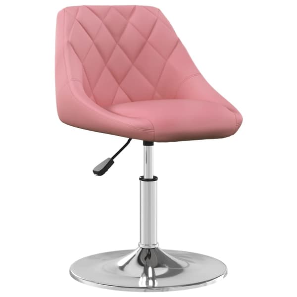 vidaXL Snurrbara matstolar 4 st rosa sammet Rosa
