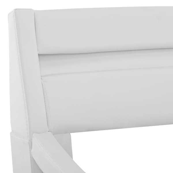 vidaXL Sängram med LED vit konstläder 90x200 cm Vit