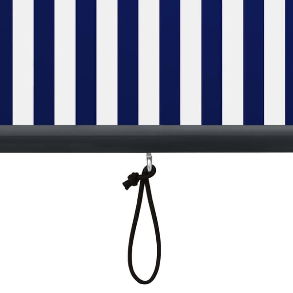 vidaXL Rullgardin utomhus 140x250 cm blå och vit Blå