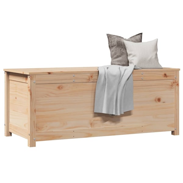 vidaXL Förvaringslåda 110x50x45,5 cm massiv furu Brun