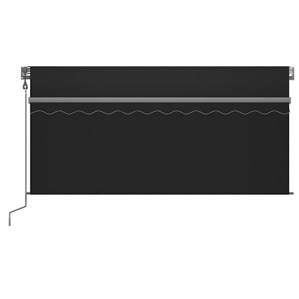 vidaXL Automatiserad markis vindsensor rullgardin LED 3x2,5m antracit Antracit