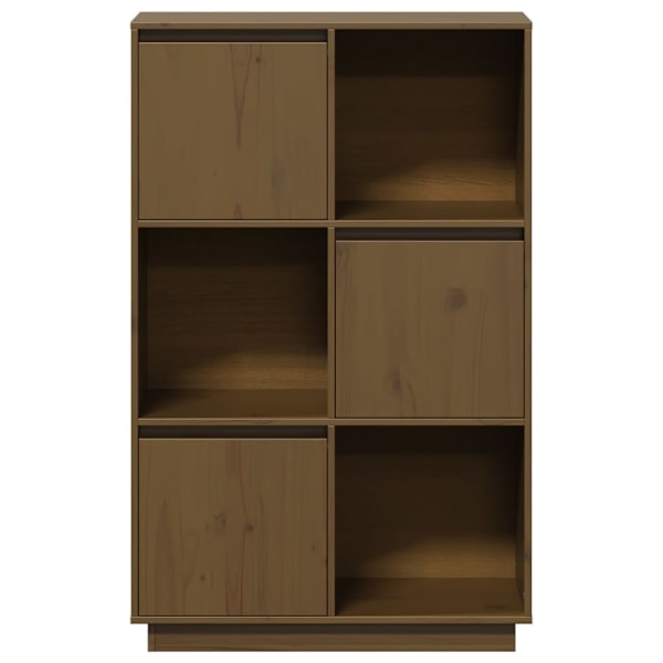 vidaXL Högskåp honungsbrun 74x35x117 cm massiv furu Brun