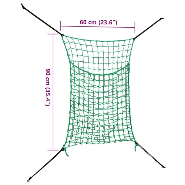 vidaXL Hönät kvadratisk 0,9x1m PP 2 st Grön