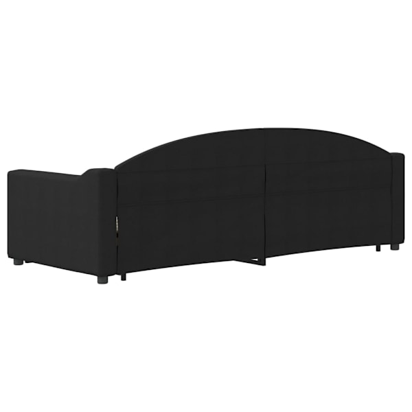 vidaXL Dagbädd utdragbar svart 80x200 cm tyg Svart