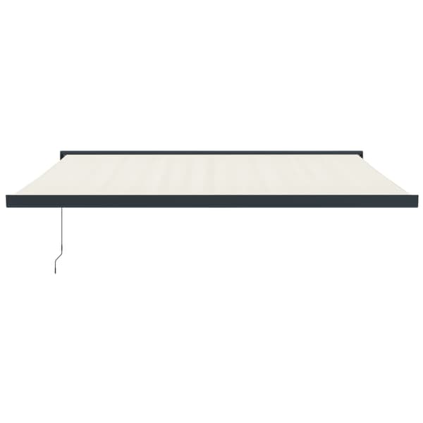 vidaXL Markis infällbar gräddvit 4,5x3 m tyg&aluminium Kräm