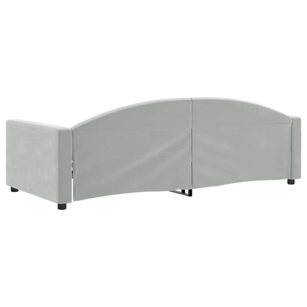vidaXL Dagbädd ljusgrå 90x190 cm sammet Grå