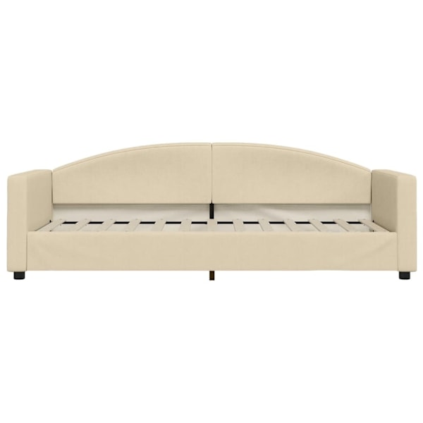 vidaXL Dagbädd utdragbar gräddvit 80x200 cm tyg Kräm