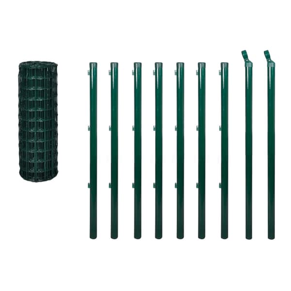 vidaXL Stängsel set 10x1,0 m Grön