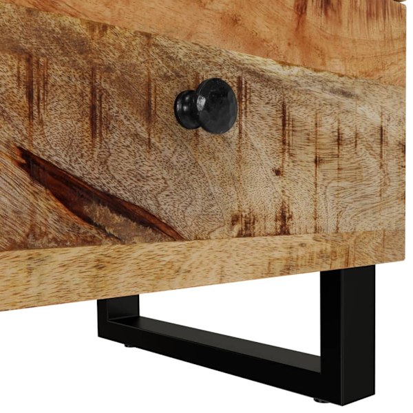 vidaXL Nattduksbord 2 st 40x33x46 cm massivt mangoträ Svart