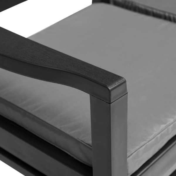 vidaXL Trädgårdsbänk med dynor 2-sits 133 cm plast antracit Antracit