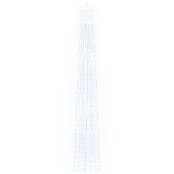 vidaXL Julgransbelysning 320 LED kallvit 375 cm Cold white