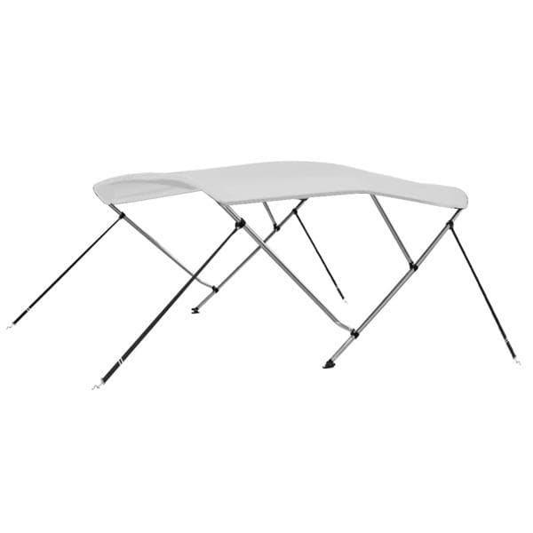 vidaXL Båtkapell 3 bågar vit 183x140x137 cm