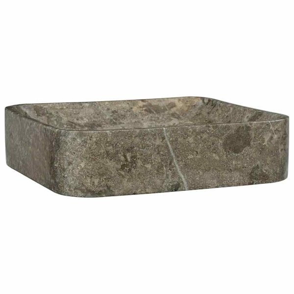vidaXL Handfat grå 40x40x10 cm marmor grå