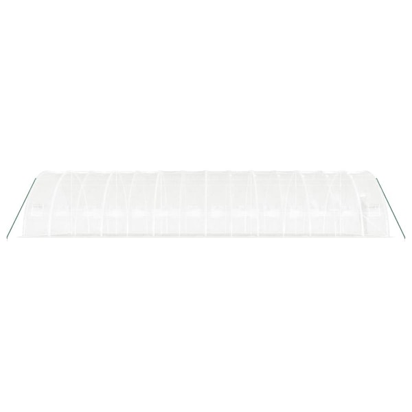 vidaXL Växthus med stålram vit 84 m² 14x6x2,85 m Vit