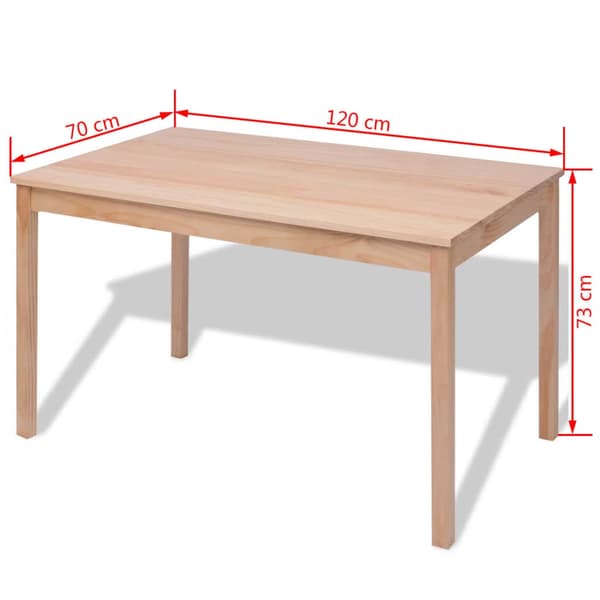 vidaXL Matgrupp, 7 Delar, Furu Brun
