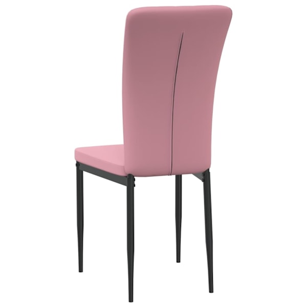 vidaXL Matstolar 2 st rosa sammet Rosa