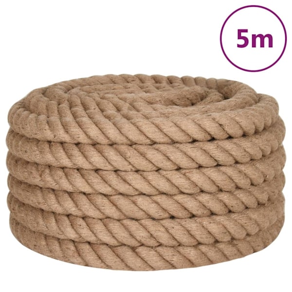 vidaXL Juterep 5 m långt 60 mm tjockt