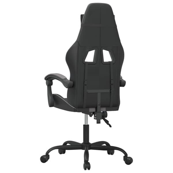 vidaXL Gamingstol svart och grå konstläder Grå