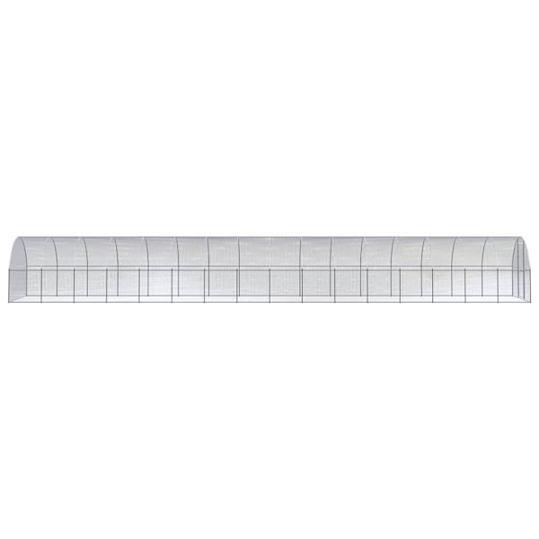 vidaXL Hönsbur för utomhusbruk 3x16x2 m galvaniserat stål Silver