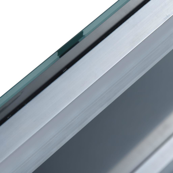vidaXL Badrumsspegel LED 60x100 cm Silver