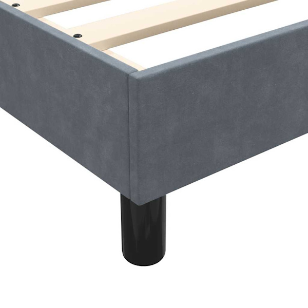 vidaXL Ramsäng med madrass mörkgrå 80x210 cm sammet Grå