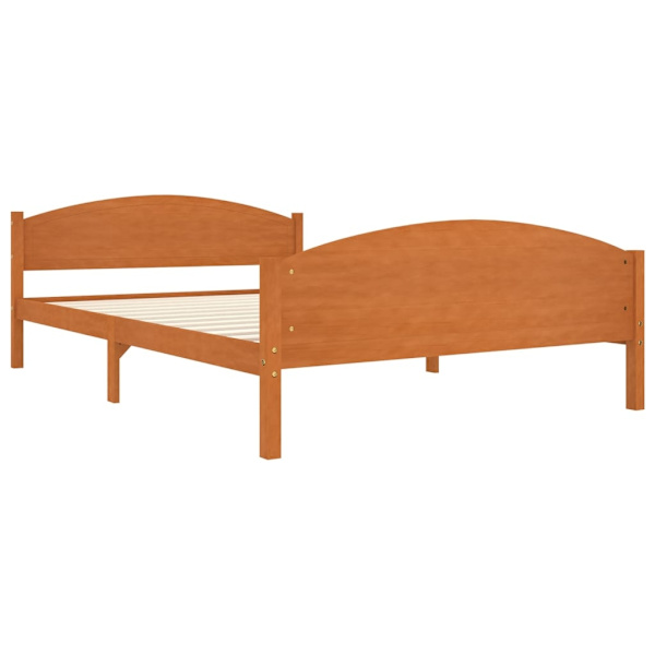 vidaXL Sängram honungsbrun massiv furu 140x200 cm Brun
