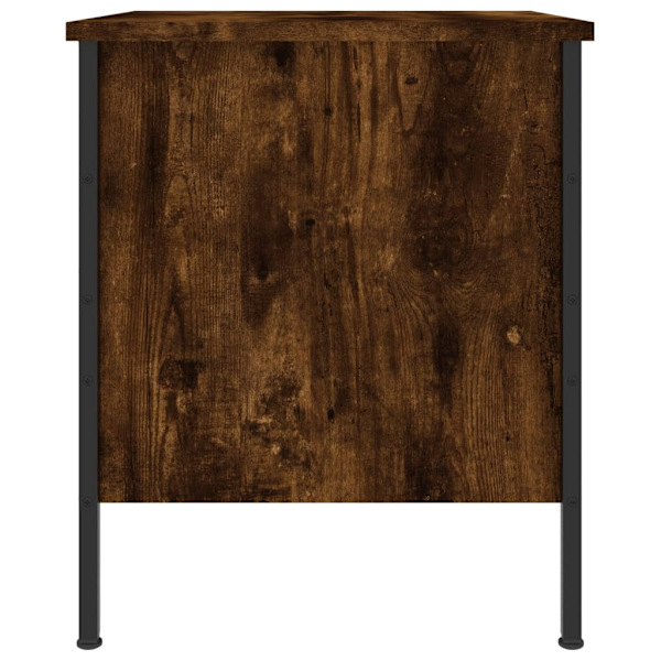vidaXL Sängbord rökfärgad ek 40x42x50 cm konstruerat trä Brun