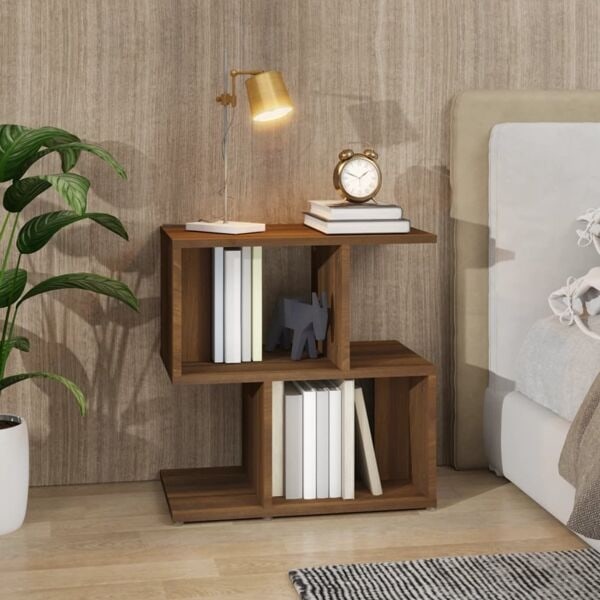 vidaXL Sängbord brun ek 50x30x51,5 cm konstruerat trä Brun