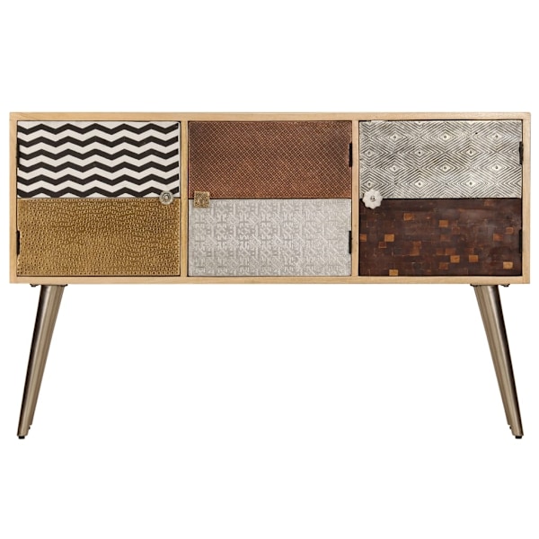 vidaXL Skänk 120x30x75 cm massivt mangoträ Brun