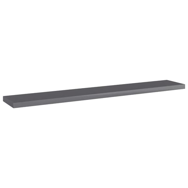vidaXL Hyllplan 4 st grå högglans 60x10x1,5 cm konstruerat trä grå