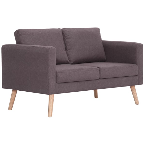 vidaXL 2-sitssoffa tyg taupe Taupe