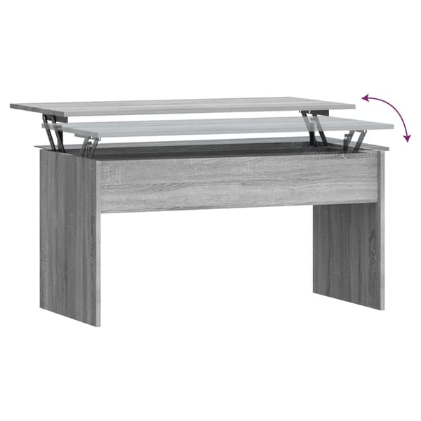 vidaXL Soffbord grå sonoma 102x50,5x52,5 cm konstruerat trä Grå