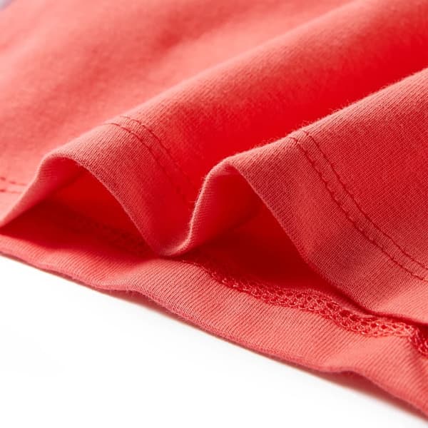 vidaXL T-shirt för barn korall 128 Orange