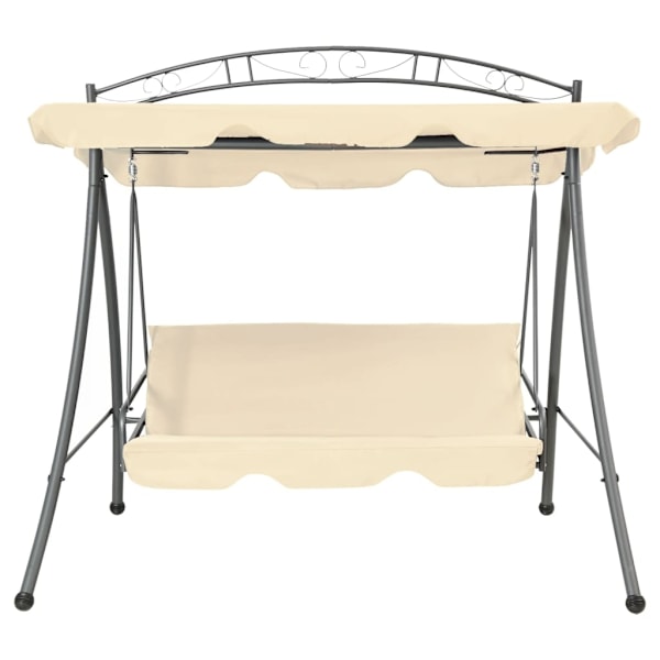 vidaXL Hammock med tak sandvit Vit