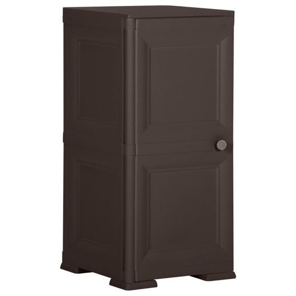 vidaXL Plastskåp 40x43x85,5 cm träimitation brun Brun