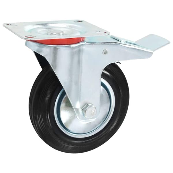 vidaXL Länkhjul med dubbla bromsar 4 st 160 mm